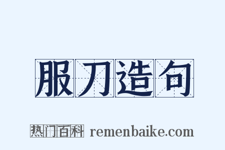 服刀造句是什么意思的图片
